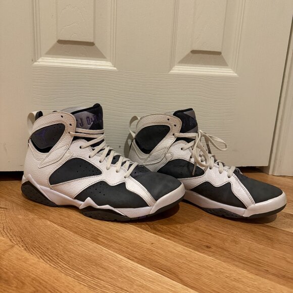 Nike Air Jordan 7 Retro in Flint Grey and White (men's size 8 US) - Picture 2 of 6